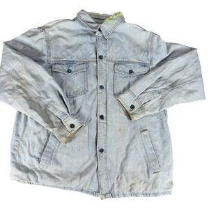 Vintage Duke Haband Denim Jean Jacket 2XL Blue Bomber Workwear‎ Long Sleeve